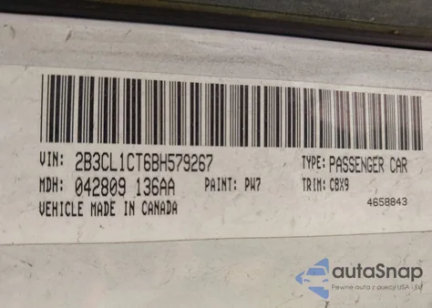 2011 Dodge Charger Police from USA, damaged, VIN 2B3CL1CT6BH579267